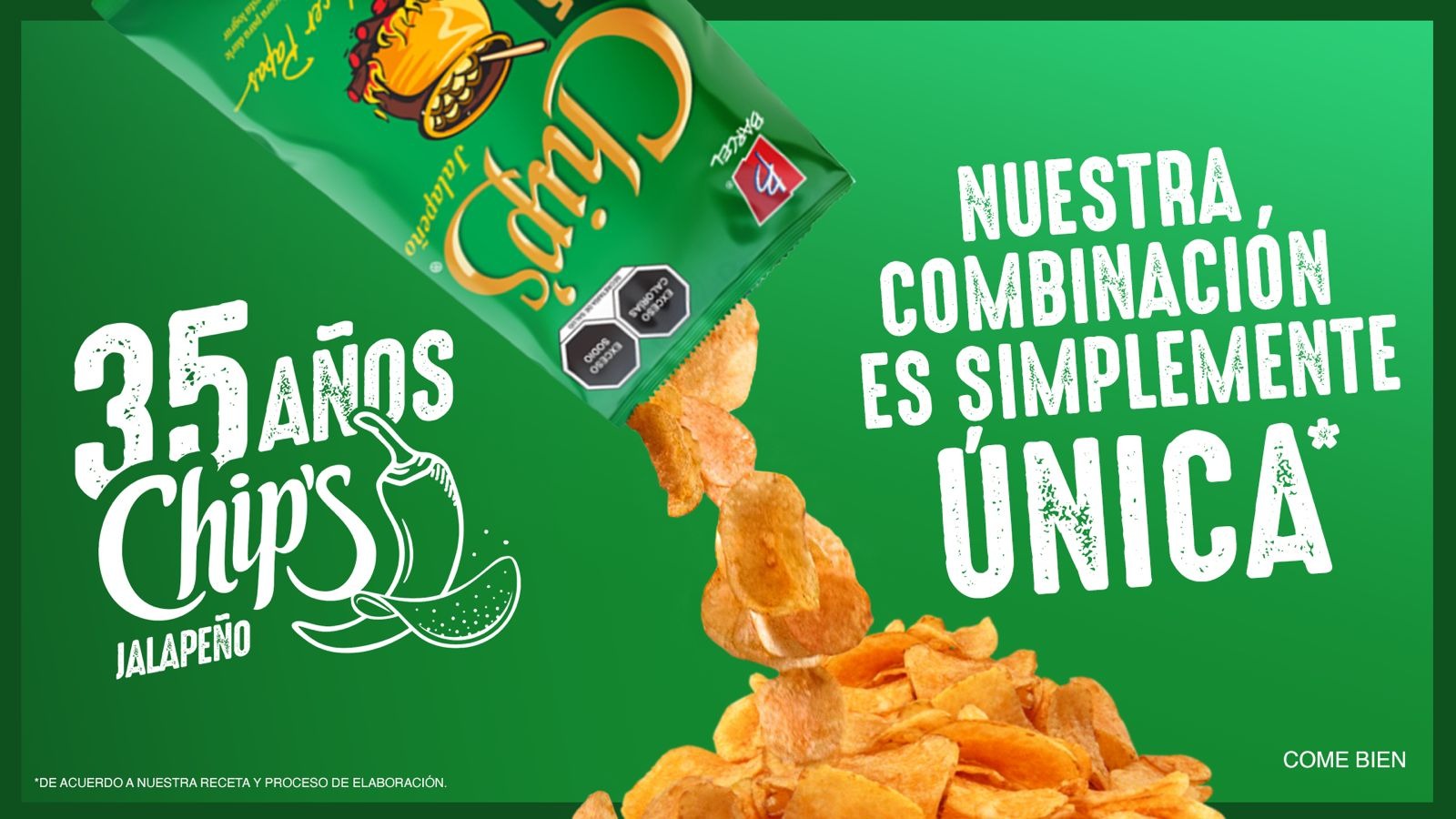 35 años siendo las papas que todos conocemos como “Chip’s® verdes”